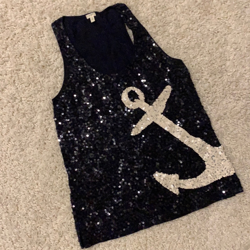 J Crew sequin top, S